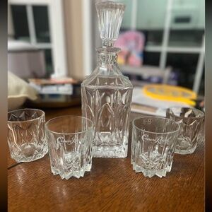 Crystal Decanter and glasses